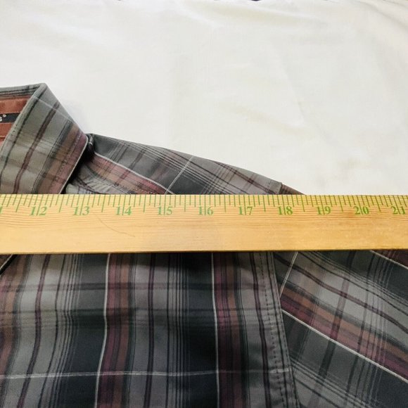Kuhl Shirt Mens Medium Gray Plaid Flannel Long Sleeve Button Up Chest Pocket - Picture 5 of 14